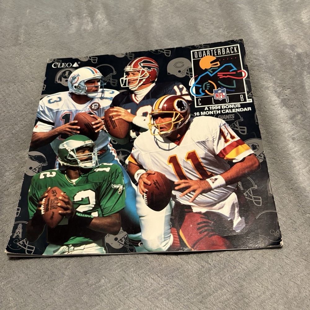 Official 1994 NFL Quarterback Club Bonus 16 Month Calendar